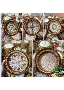 แผ่นรองจานหวายธรรมชาติรักษ์โลก ทำมือ สำหรับตกแต่งบ้านและร้านอาหาร - Product Image 3