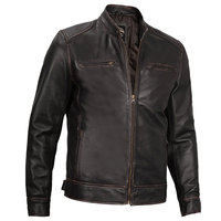 Veste d'hiver en cuir véritable pour homme, personnalisable, haute qualité, imperméable, coupe-vent, logo sur le devant, vente en gros