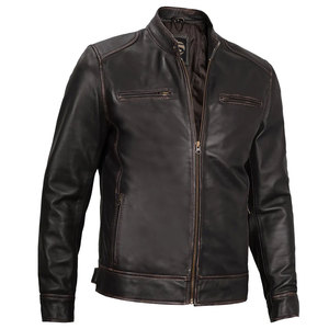 Men Genuine <b>Leather</b> Winter Jacket Custom High Quality Waterproof Windproof Front Logo Wholesale - Product Image 6