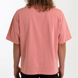 เสื้อยืดโอเวอร์ไซส์ทรงบ็อกซี่ผ้าคอตตอนหนานุ่ม พิมพ์ลายโลโก้ตามสั่ง ดีไซน์ไหล่ตก ตัดเย็บแบบครอป พร้อมลายตัวอักษรแบบเรียบง่ายสำหรับผู้ชาย สไตล์สตรีทแวร์ - Product Image 3