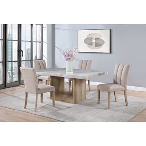 Kit di 2 sedie da pranzo in pietra beige - Product Image 3