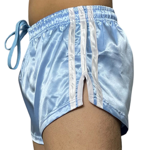 High Quality Running Nylon <b>Shorts</b> For Men Sky Blue Color <b>Compression</b> Sweat Gym Training Men Running <b>Short</b> - Product Image 3