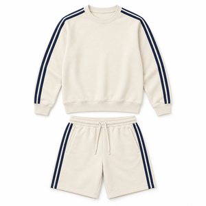 Conjunto de Sudadera y Pantalones Cortos de Verano para Hombre, Ligero, Informal, de Dos Piezas, Estilo Urbano, Sudadera con Capucha y Pantalones Cortos, Ropa de Primera Calidad - Product Image 1