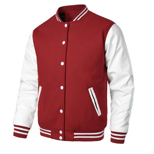 Custom Chenille Patch Varsity <b>Jacket</b> With Embroidered Team Name Premium Wool Body <b>Leather</b> Sleeve Letterman <b>Jacket</b> For Streetwear - Product Image 3