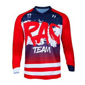 Jersey de Motocross Personalizado de Malla Sublimada, Resistente al Viento, para Invierno, para Ciclismo MTB MX, Motociclismo y Automovilismo - Product Image 1