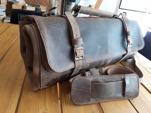 Sac de transport professionnel en cuir véritable anti-odeur, robuste et confortable, pour couteaux de chef, avec boucle, pour ustensiles de cuisine - Product Image 3