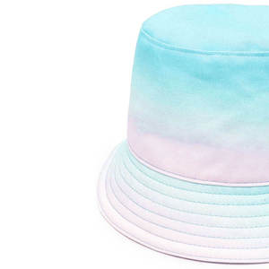 Unisex Gradient <b>Purple</b> White Bucket <b>Hat</b> Cotton Poplin Casual Spring Summer Adult Style - Product Image 2
