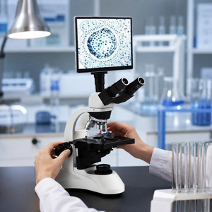 Microscope biologique numérique trinoculaire |   Microscope de laboratoire LCD HD 1000X-1600X |   Éclairage halogène pour la recherche dentaire - Product Image 5