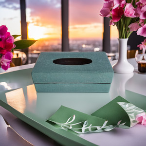 Cubierta para Caja de Pañuelos de Diseño Adorable, Clásica, de Imitación de Piel de Boa, Forma Rectangular, Venta Directa de Fábrica, Artículos Únicos para el Hogar - Product Image 5