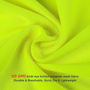 Chemises de sécurité haute visibilité avec bandes réfléchissantes pour hommes, chemises à manches longues réfléchissantes de classe 2 - Product Image 5