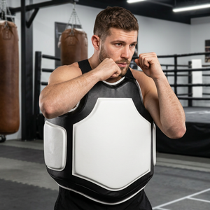 Protector de Pecho para Boxeo y MMA AimBest con Logotipo Personalizado, Transpirable, de Microfibra y Cuero PU, para Entrenamiento de Artes Marciales - Product Image 3