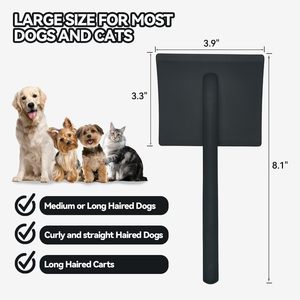 Peigne démêlant professionnel pour chien, brosse à picots extra longue pour Golden Doodles, Poodles, outil de toilettage anti-emmêlement pour poils épais - Product Image 5