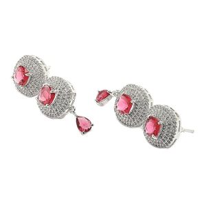 Ensemble collier et boucles d'oreilles en alliage plaqué or avec des fleurs en cristal et strass, bijoux de mariage classiques pour femmes - Product Image 4