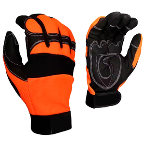 Hot Selling Mechanic Safety Gloves <b>Synthetic</b> <b>Leather</b> Breathable Spandex Laminated Industrial Safety Hand Protection Work Gloves - Product Image 1