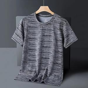 Camiseta Deportiva de Manga Corta para Hombre, Tejido Sólido, con Logotipo Personalizado, Secado Rápido, Tallas Grandes, para Entrenamiento - Product Image 5
