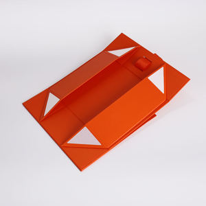 Custom Eco-Friendly Recyclable Specialty <b>Paper</b> <b>Glossy</b> Lamination Magnetic Flip Foldable Cardboard Folders Waterproof Ribbon Bow - Product Image 3