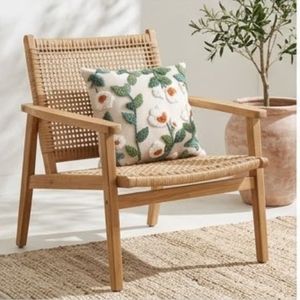 Floral Embroidered Cotton <b>Throw</b> <b>Pillow</b> Square Pastoral Style Washable Decorative Cushion Cover at Wholesale Price - Product Image 3