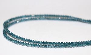 Cuentas Rondelle facetadas azules 1,8-2,2mm 38cm Cuentas Rondelle de diamantes Material de fabricación de joyas de piedra natural - Product Image 4