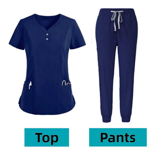 Ensembles d'uniformes médicaux pour femmes : Blouse d'infirmière et pantalon jogger extensible – Vente en gros - Product Image 5