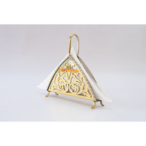 Porta Servilletas de Hierro de Diseño Moderno al por Mayor, Soporte Vertical para Servilletas de Metal con Acabado Plateado para Cocina, Mesa de Comedor y Uso en Restaurantes - Product Image 2