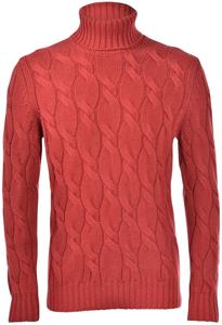 Suéter de Hombre con Cuello Alto, Tejido de Cable, Corte Ajustado, Antiarrugas, Calidad Premium, con Logotipo Frontal, Diseño Clásico - Product Image 4