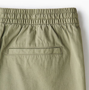 Shorts Bermuda en Coton Grande Taille pour Homme, Couleur Unie, Taille à Cordon, Style Décontracté avec Poches, Tissu Tissé Taille Mi-Haute - Product Image 4