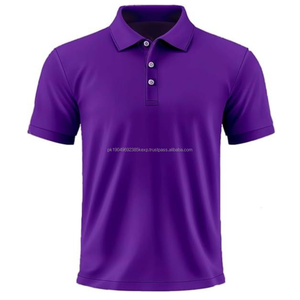 Chemise pour homme de qualité supérieure, couleur bordeaux, logo personnalisé, été, douce, respirante, tricotée, séchage rapide, marque privée - Product Image 2