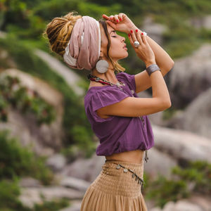 เสื้อครอปผ้าฝ้ายสำหรับผู้หญิง เสื้อฤดูร้อนน่ารัก เสื้อสตรีทแวร์ลำลอง เสื้อน้ำหนักเบา ชุดลำลองประจำวัน เสื้อไซส์ใหญ่ - Product Image 1