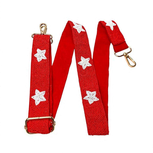 Textile Swiftie <b>Pink</b> Embroidered <b>Purse</b> Strap Beld Fancy Stars Metal Hooks Stylish Handmade Design Personalized Accessory for Bag - Product Image 4