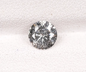 Diamant naturel 1,00 CT, taille sel et poivre, solitaire, couleur fantaisie, taille brillant rustique, percé au laser, extraits de la Terre, diamant brut personnalisé - Product Image 2