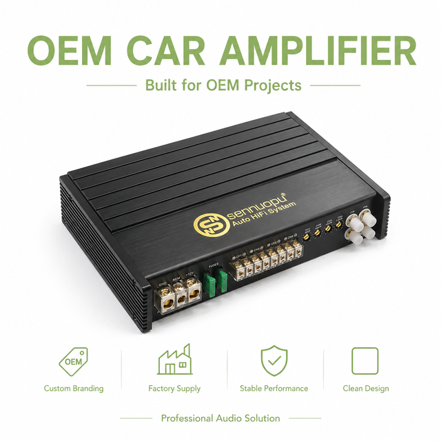 OEM Sennuopu HQ-200.4A 4-Channel Class D Car Amplifier Aluminium with Equalizers and Crossovers
