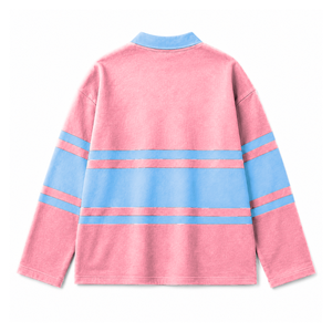 Polo de rugby piqué pour femme Gamma Phi Delta Sorority, col chemise, blocs de couleur, brodé, style universitaire, haut athlétique - Product Image 4