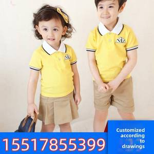 Conjunto de Uniforme Escolar de Algodón para Niños de Primaria, Unisex, Falda de Manga Corta, Estilo Coreano - Product Image 2