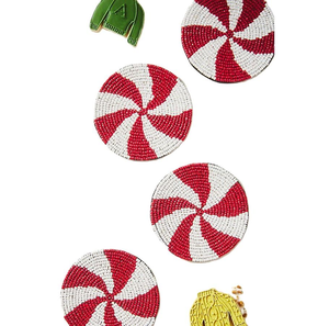 Handcrafted Embroidery Seed <b>Beads</b> <b>Coaster</b> Christmas Sparkling Seed <b>Beads</b> <b>Coaster</b> Embroidery Art For Christmas Use - Product Image 3