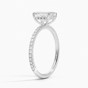 BOJ <b>Ring</b> 0126 <b>Emerald</b> Cut 925 <b>Silver</b> Luxe Flush Prong Setting Solitaire Diamond <b>Ring</b> 2ct D Color VVS1 Moissanite GRA Certified - Product Image 2