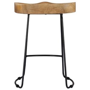 Juego de 2 Taburetes de Bar Marrón y Negro, Cómodos y Elegantes para el Hogar o el Espacio Comercial - Product Image 4