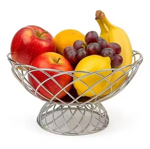 Corbeille à fruits en métal de style nordique, plateau à fruits en fer avec design géométrique, accessoires de rangement populaires pour la maison, corbeille à fruits Angel - Product Image 5