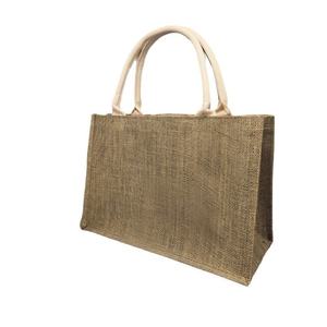 Reusable Jute Picnic Tote <b>Bag</b> with Strong Handles for Outdoor Camping and Shopping - Product Image 6