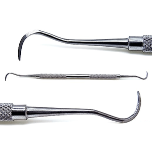 Détartreur dentaire professionnel double extrémité en acier inoxydable, à poignée ergonomique, manuel, instruments chirurgicaux à 5 mors par Grip Surgical - Product Image 5