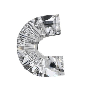 Diamantes Sueltos Sintéticos Cultivados en Laboratorio, Certificados por IGI/GIA, de 6.5 mm, Corte Fantasía, Forma de Letra C, DEF VVS-VS, HPHT CVD, Naturales - Product Image 1