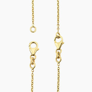 Collar de Oro con Colgante de Hoja Esculpida y Diamantes - Product Image 2