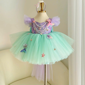 Nhung Nguyen Princess Small Knee-Length Eco-Friendly Fluffy Dress Baby Girls Kimsa Sequin Skirt <b>Flower</b> Made Vietnam OEM ODM - Product Image 3