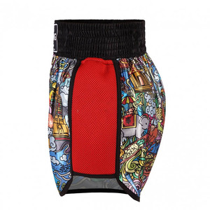 Pantalones Cortos de Muay Thai en Satén para Gimnasio, Boxeo, Karate, Entrenamiento, Combate, Transpirables, Ligeros, para Artes Marciales - Product Image 1