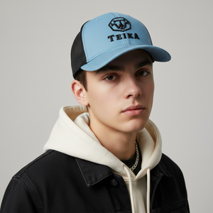 Casquette de baseball brodée personnalisée 2026, logo 3D, orange, noire, en maille, style camionneur, réglable, fermeture snapback, fournisseur OEM - Product Image 6