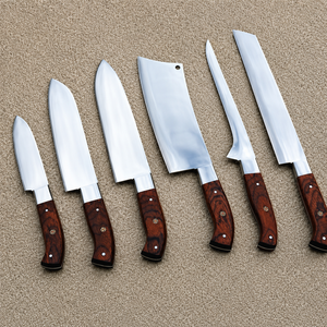 Custom Handmade Six-Piece Chef <b>Set</b> 67-Layer Stainless Steel Blades up to 3.9in Straight Edge Ambidextrous <b>Sharp</b> Durable Wooden - Product Image 1