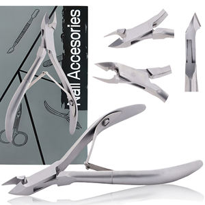 Alicate Profesional para Cutículas con Punta Angulada, de Acero Inoxidable, Herramienta Delgada para Recortar Cutículas, Alicates de Precisión para Recortar Uñas - Product Image 1