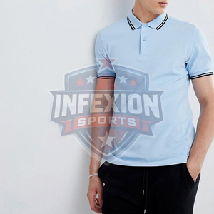Chemise décontractée pour homme Small Malaf à manches courtes, col brodé, en tricot uni, élasthanne/polyester - Product Image 4