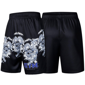 Shorts de sport imprimés pour hommes, légers, coupe ample, séchage rapide, respirants, 100 % polyester, pour la gym, la course et l'entraînement - Product Image 1