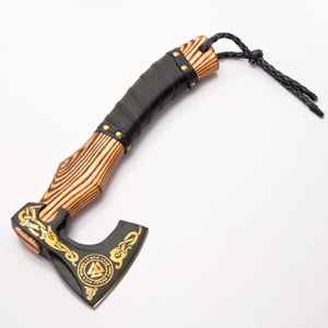 Hacha Vikinga Forjada a Mano de Alta Calidad, Regalo Perfecto para Padres y Padrinos de Boda, Regalo Premium Hecho a Mano con Empuñadura Decorada - Product Image 1