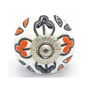 Perillas de Cerámica con Diseño Floral Blanco Turquesa, Ecológicas y Modernas para Armarios, Cómodas, Cajones, Gabinetes, Puertas de Cocina, Muebles para el Hogar - Product Image 6